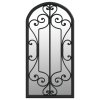Zahradní zrcadlo černé 70 x 30 cm železo do exteriéru 318376