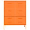 Zásuvková skříň oranžová 80 x 35 x 101,5 cm ocel 336147