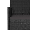 4dílná zahradní sedací souprava s poduškami černá polyratan 319506