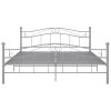 Rám postele šedý kov 200 x 200 cm 325008