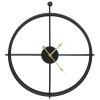 Nástěnné hodiny černé 52 cm železo 325171