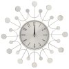 325165 vidaXL Wall Clock Silver 40 cm Metal 325165