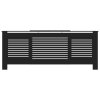 Kryt na radiátor MDF černý 205 cm 325552