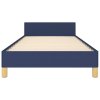 Rám postele s čelem bez matrace modrý 90x200 cm textil 347389
