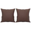 Dekorační polštáře 2 ks hnědé 40 x 40 cm umělá kůže 349481