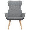 Relaxační křeslo světle šedé textil 341394