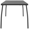 Zahradní stůl antracitový 165 x 80 x 72 cm ocelové pletivo 362734