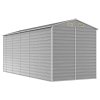Zahradní domek světle šedý 191 x 470 x 198 cm pozinkovaná ocel 3188246