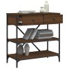 Konzolový stolek hnědý dub 75 x 34,5 x 75 cm kompozitní dřevo 833412