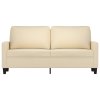 2místná pohovka krémová 140 cm textil 359165
