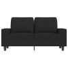 2místná pohovka černá 120 cm textil 359387