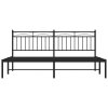 Kovový rám postele s čelem černý 183 x 213 cm 373696