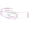 Rám postele bez matrace dub sonoma 100x200 cm kompozitní dřevo 835934