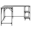 Psací stůl šedý sonoma 139 x 139 x 75 cm kompozitní dřevo 837590