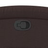 Zvedací polohovací křeslo tmavě hnědé textil 3203983