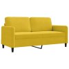 2místná pohovka žlutá 140 cm samet 359448
