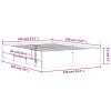 Rám postele se zásuvkami betonově šedý 135 x 190 cm kompozit 3207311