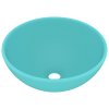 Luxusní umyvadlo kulaté matné světle zelené 32,5x14cm keramické 146969