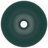 Koupelnové umyvadlo keramické tmavě zelené kulaté 146981