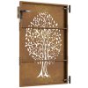 Zahradní branka 85 x 125 cm z cortenové oceli, design stromu 153210