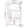 Zahradní branka 100 x 150 cm z cortenové oceli, design s trávou 153175