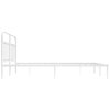 Kovový rám postele s čelem bílý 160 x 200 cm 352630