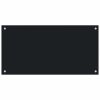 Kuchyňský panel černý 80 x 40 cm tvrzené sklo 249484