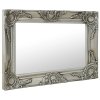 Nástěnné zrcadlo barokní styl 60 x 40 cm stříbrné 320330