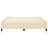 Rám postele bez matrace krémový 160 x 200 cm textil 347079