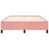 Rám postele růžový 140 x 200 cm samet 347329