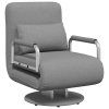 Otočné křeslo rozkládací světle šedé textil 244666