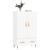 Skříň highboard bílá 69,5 x 31 x 115 cm kompozitní dřevo 828212