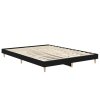 Rám postele černý 140 x 190 cm kompozitní dřevo 832070