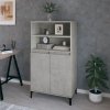 Skříň highboard betonově šedá 60 x 36 x 110 cm kompozitní dřevo 821232