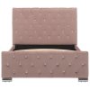 Rám postele růžový samet 100 x 200 cm 286824