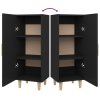 Příborník černý 34,5 x 34 x 90 cm kompozitní dřevo 812322
