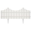 Zahradní dekorativní plot 17 ks 10 m bílý 41227