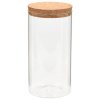 Skleněné dózy s korkovým víčkem 6 ks 1400 ml 50841