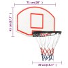 Basketbalový koš bílý 71x45x2 cm polyethylen 93664