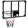Basketbalový koš s průhlednou deskou 71x45x2,5 cm polykarbonát 93670