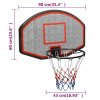 Basketbalový koš černý 90x60x2 cm polyethylen 93666