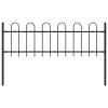 Zahradní plot s obloučky ocelový 1,8 m černý 144928