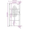 Zahradní branka 100 x 200 cm z cortenové oceli, design stromu 153165
