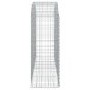 Klenutý gabionový koš 200 x 50 x 120/140 cm pozinkované železo 153476