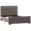 Rám postele šedý samet 100 x 200 cm 286830