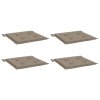 Podušky na zahradní židli 4 ks taupe 50x50x4 cm látka oxford 314054