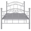 Rám postele šedý kov 100 x 200 cm 324993
