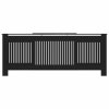 Kryt na radiátor MDF černý 205 cm 325548