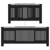 Kryt na radiátor MDF černý 205 cm 325548