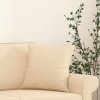 Dekorační polštáře 2 ks krémové 40 x 40 cm textil 349473